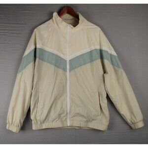 Original Use Jacket Retro Light Windbreaker Track Jacket White Blue Size Medium